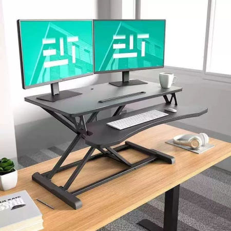 [해외]모션데스크 프레임 높낮이조절 테이블 전동 책상 게이밍 키 가구 A.호화형 기계식 검정색