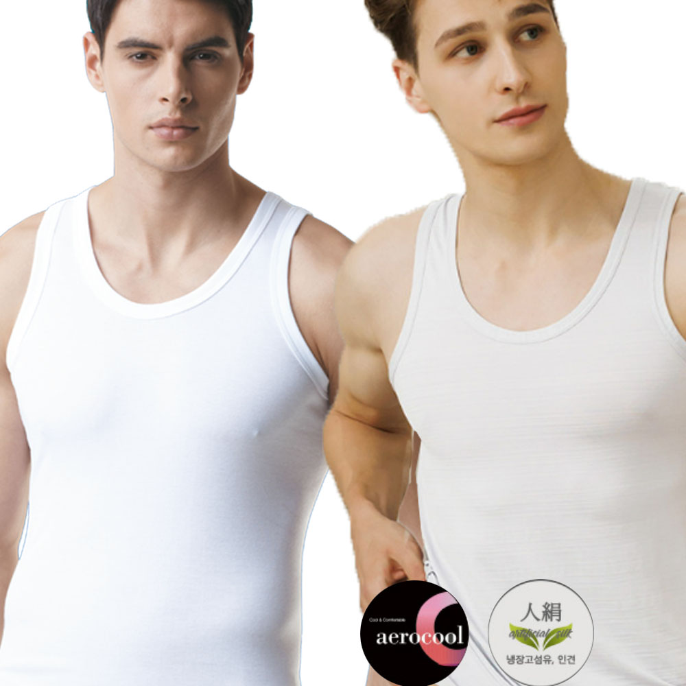 트라이 남자 런닝 셔츠 메리야스 반팔 민소매 기능성 쿨메쉬 머슬런닝