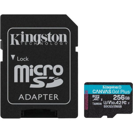 [해외]Kingston 256GB Canvas Go Plus microSDXC Card | Up to 170MB/s | UHS-I, C10, U3, V30, A2/A1 | with