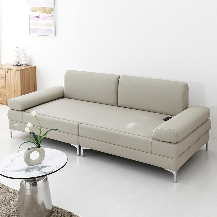 대형 3인용 흙쇼파 카우치 온열 흑쇼파 온돌 쇼파 침대