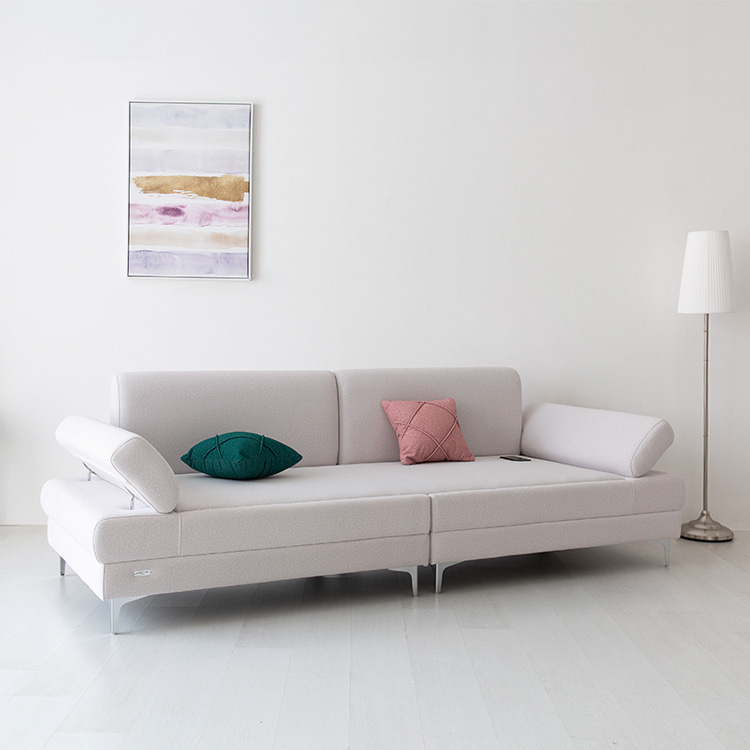 대형 온돌 쇼파 침대 3인용 흙쇼파 카우치 온열 흑쇼파