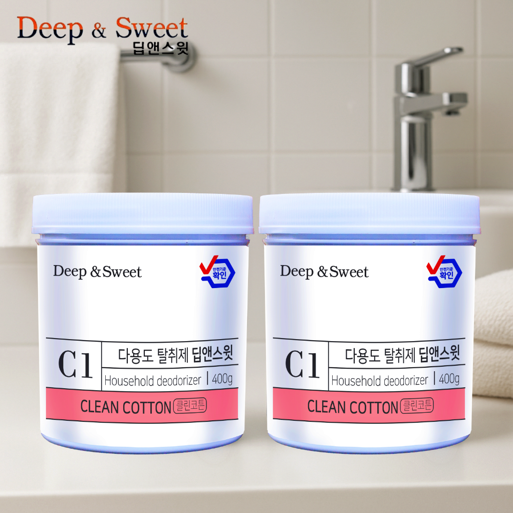 오래가는 방 실내 화장실 탈취제 담배 홀애비 냄새제거 고체 클린코튼향, 1세트