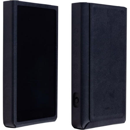 [해외]소니 워크맨 NW-ZX707 ZX706 ZX700과 호환되는 MITER 케이스, ZX700 시리즈용 수제 이탈리아 PU 케이스 커버(블랙) Black