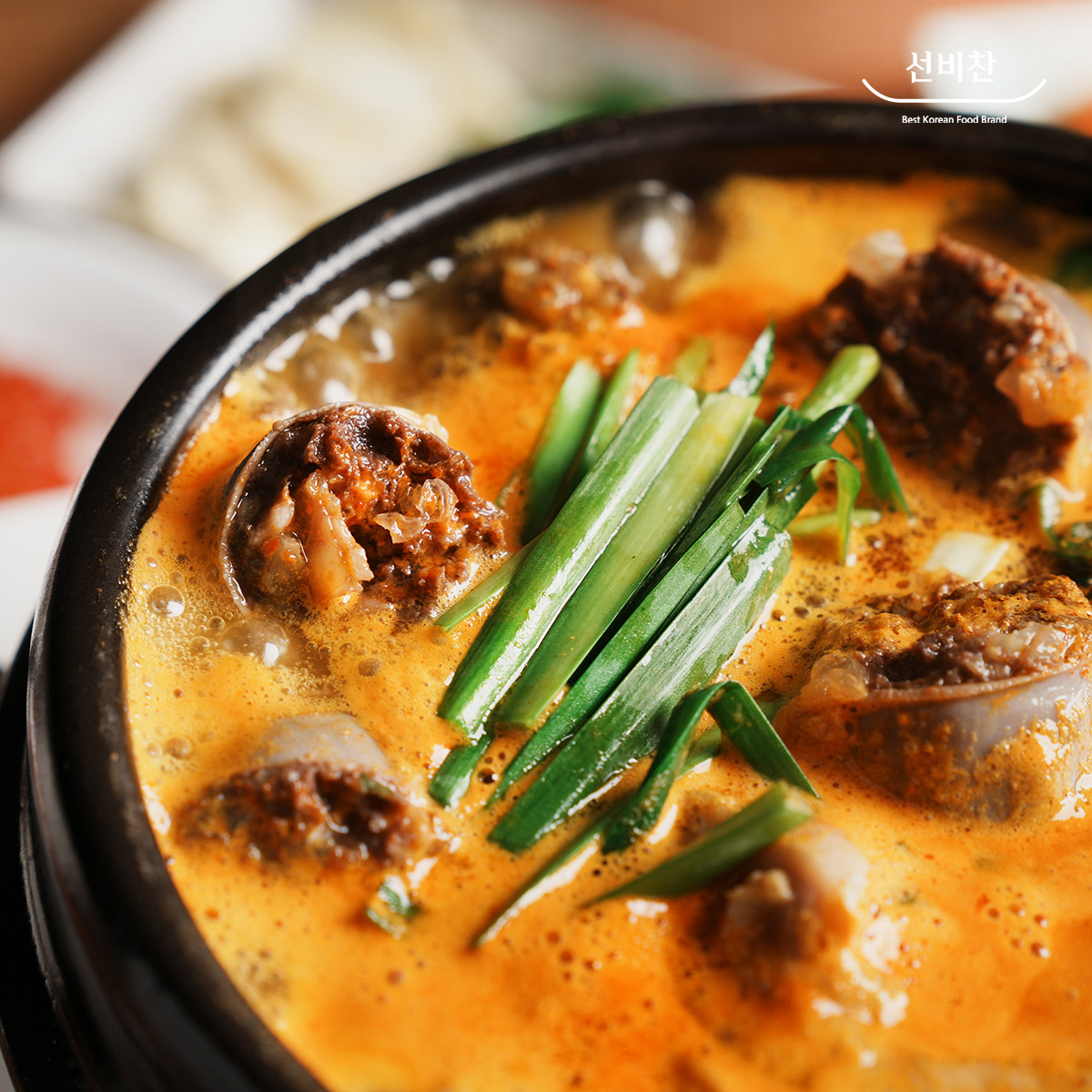 선비찬 매운 즉석국 얼큰이사골순대국 600g X 4봉 (+새우젓3봉증정) - 상품 이미지