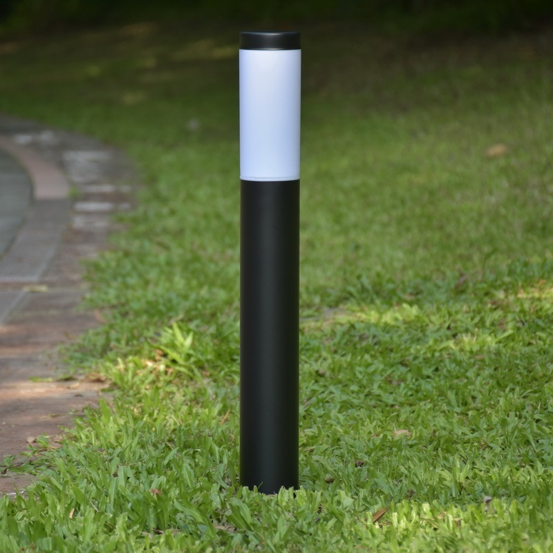 야외 볼라드등 원통형 가로등 방범등 스탠드 바닥등 램프 114mm 30cm 샌드블랙 - 상품 이미지