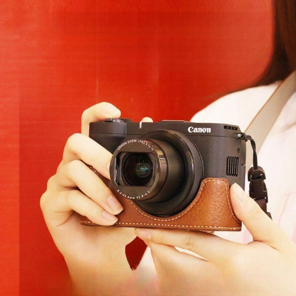 캐논 파워샷 V1 보호 케이스 카메라 받침대 베이스 크로스 스트랩 - 상세 이미지 3