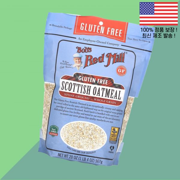 밥스 레드 밀 스코틀랜드 오트밀 통곡물 20온스 567g Bobs Red Mill Scottish Oatmeal Whole Grain Gluten Free 20oz : 투어포드