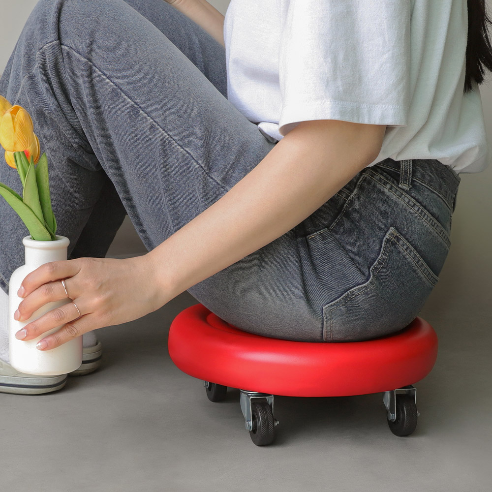 인테리어 작업 현장 의자 앉은뱅이 쿠션의자 발받침 스툴 낮은 보조 이동식 의자