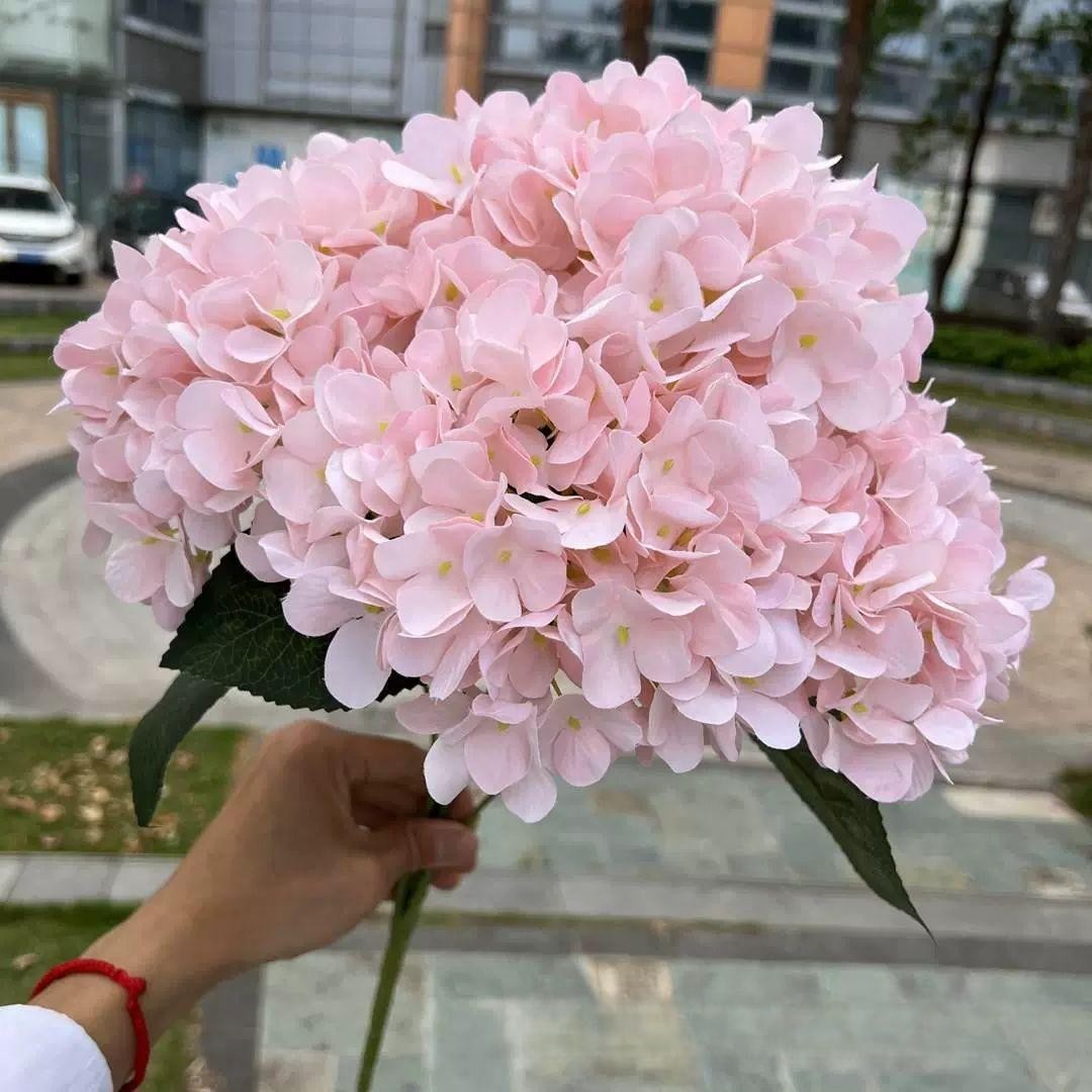 인공 커비다발 웨딩 조화 조화부케 가정용 파티 화관 화환 장식 크림 화이트 A - 상품 이미지