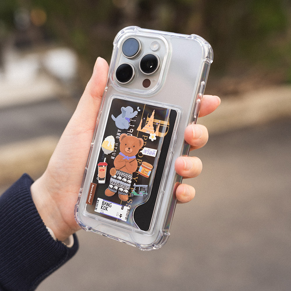 브라운에디터 곰돌이 방콕 젤리 카드 폰케이스 - 상세 이미지 4