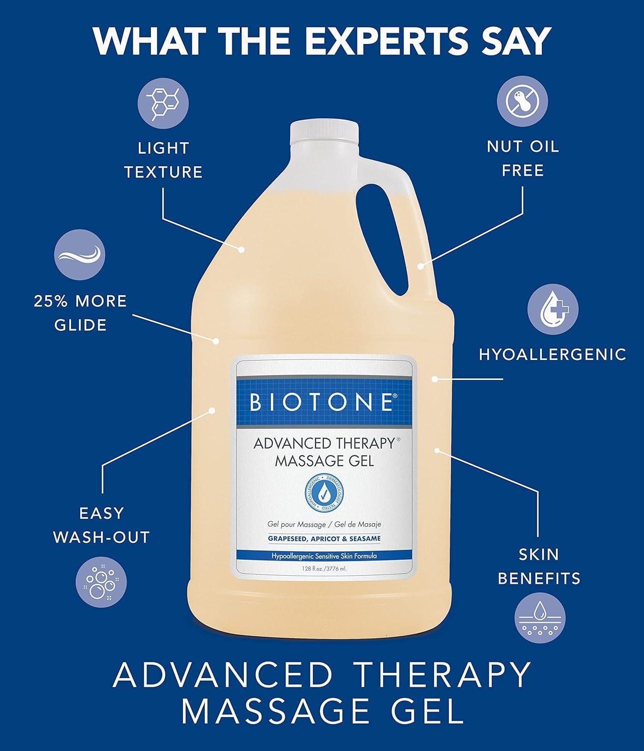 BIOTONE Advanced Therapy Massage Gel, Smooth, Silky Glide Without the Oil Feel, Ideal Workability, N : 라이프앤딜라이트