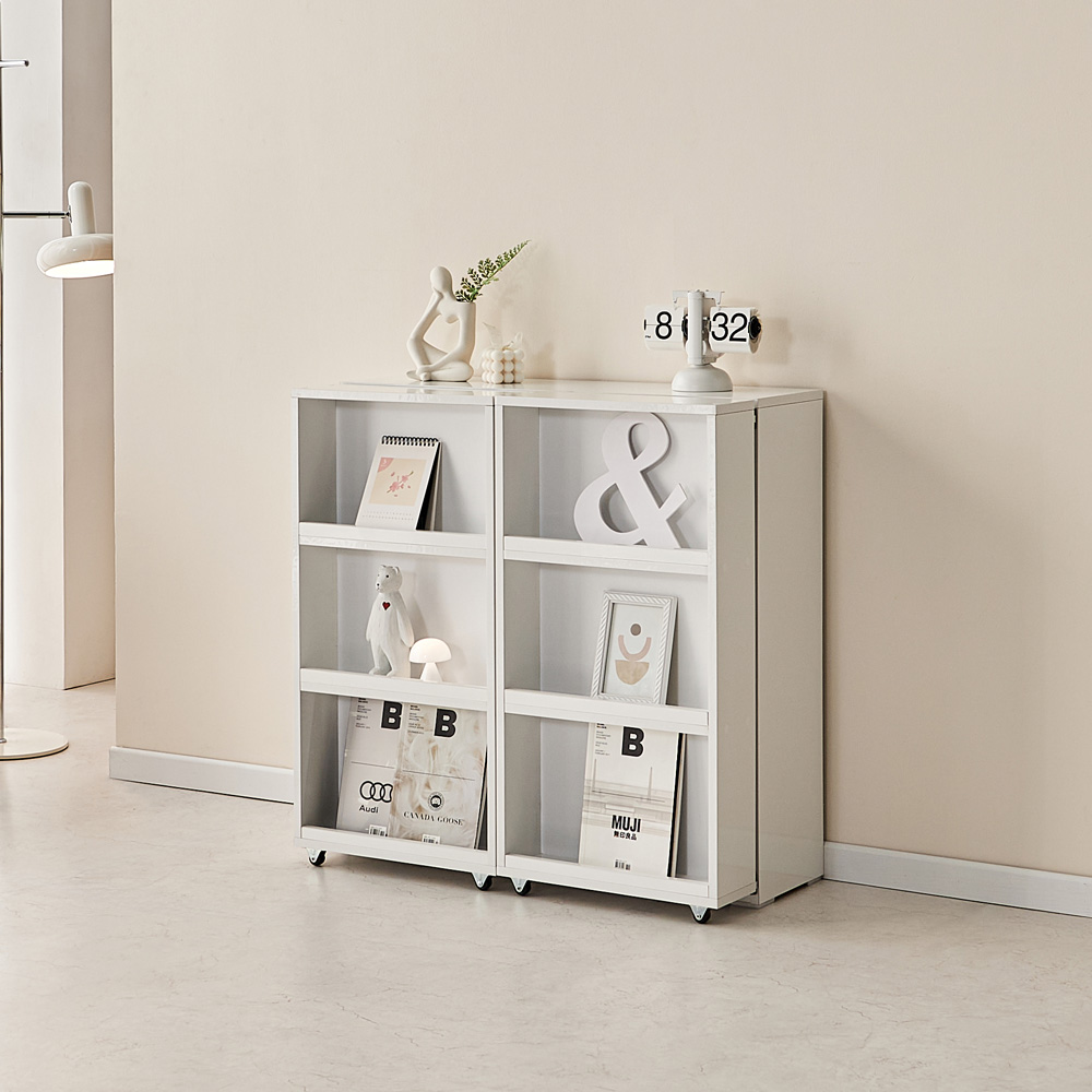 쉐리 다용도 낮은 거실 오픈형 선반 수납 장 정리장 - 상품 이미지