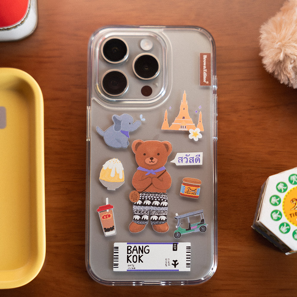 브라운에디터 곰돌이 방콕 젤리 카드 폰케이스 - 상세 이미지 2