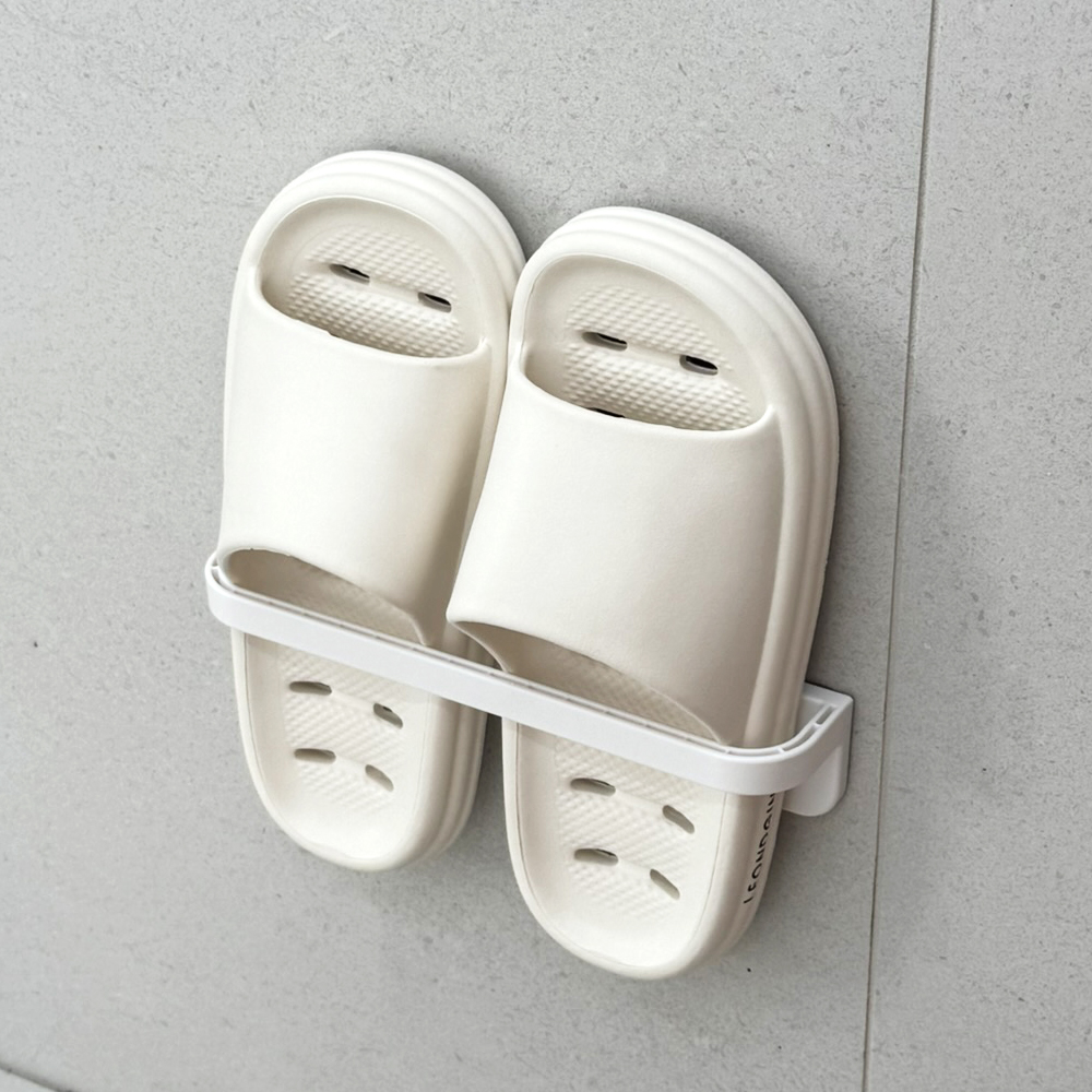화이트 욕실화 걸이 실내화거치대 화장실 정리 거치 24cm - 상품 이미지