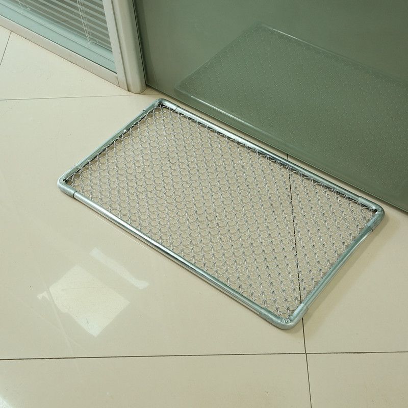 현관매트 흙털이 스텐 철망 매트 1cm 두꺼운라운드 50x100cm - 상세 이미지 2