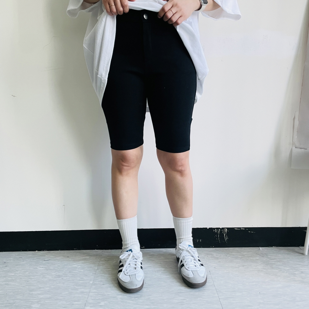 버뮤다팬츠 버뮤다반바지 바이커팬츠 5부 흰반바지 스키니 바지 이미지 3