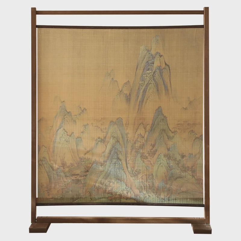 전통 파티션 스크린 한식집 병풍 찻집 가벽 인테리어 180x150cm 피아노 양면 집회 - 상세 이미지 4