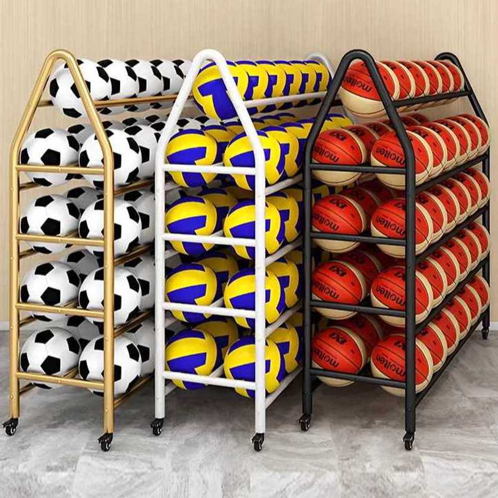 볼캐리어 거치대 랙 스탠드 진열대 농구공 학교 수납 97x35x112cm - 상세 이미지 2