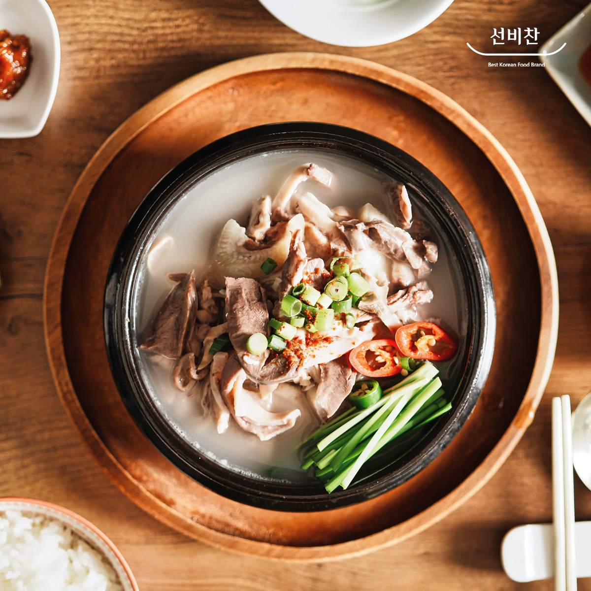 쫄깃한 고기 듬뿍 선비찬 돼지내장국밥 600g X 5봉(+새우젓) - 상품 이미지