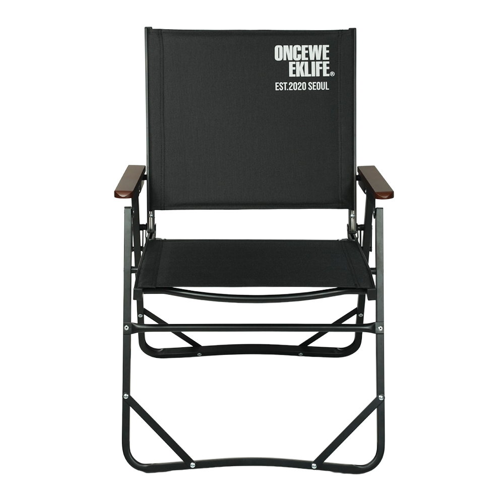 원스위크라이프 컴피 폴딩 체어 1+1 L, 블랙, 1개