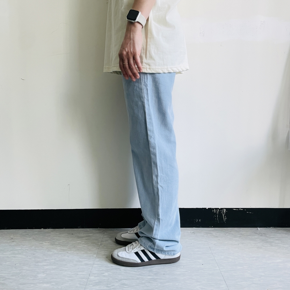 아이스데님 쿨데님 여성여름청바지 연청바지 하이웨스트 일자 청바지 - 상세 이미지 4