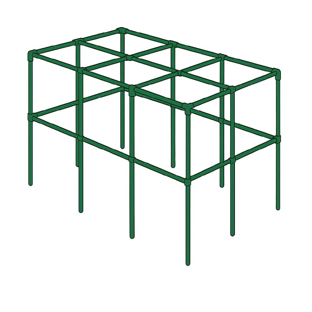 오이 호박 지지대 터널형 넝쿨 작물 지주대 90x120x120cm(16mm) 1세트 - 메인 이미지