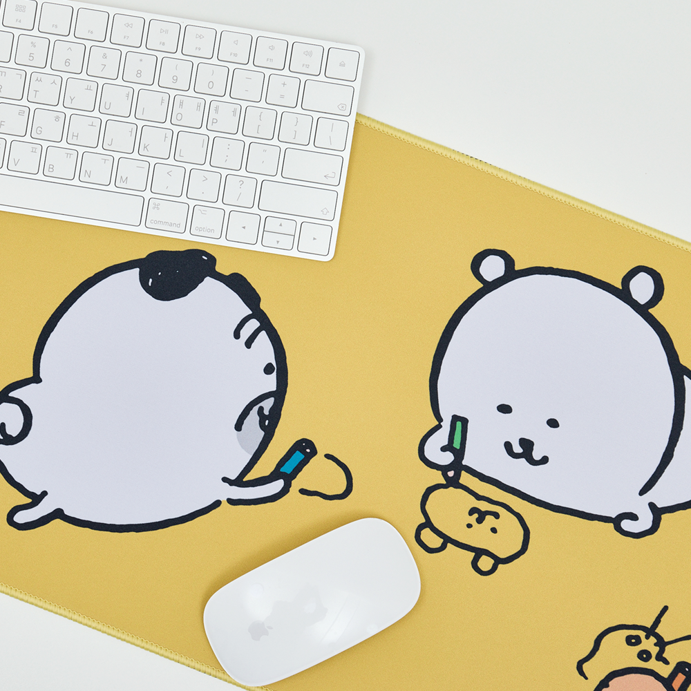 담곰이 마우스 장패드 데스크 매트 옐로우 두더지 고로케 퍼그 농담곰 캐릭터 굿즈 - 상세 이미지 4