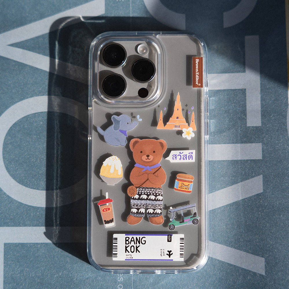 브라운에디터 곰돌이 방콕 젤리 카드 폰케이스 - 상품 이미지