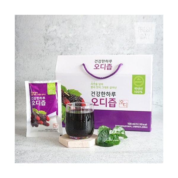 건강한하루 정읍 토종 오디즙 선물세트 120팩x100ml 선택4) [건강한하루] 정읍 토종 오디즙 선물세트 120팩×100ml : modern8067