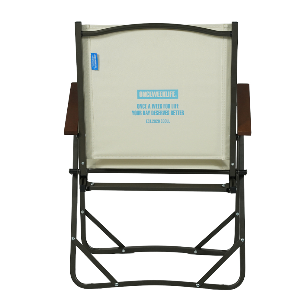 원스위크라이프 컴피 폴딩 체어 1+1 L, 아이보리, 2개