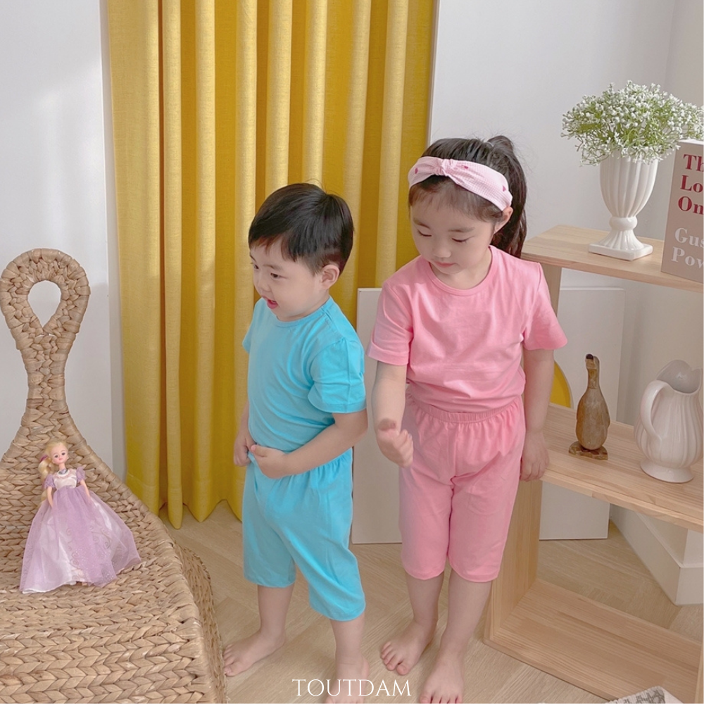 뚜담 아기 순면 여름 내복 유아 반팔 실내복 여름 잠옷 - 상세 이미지 4