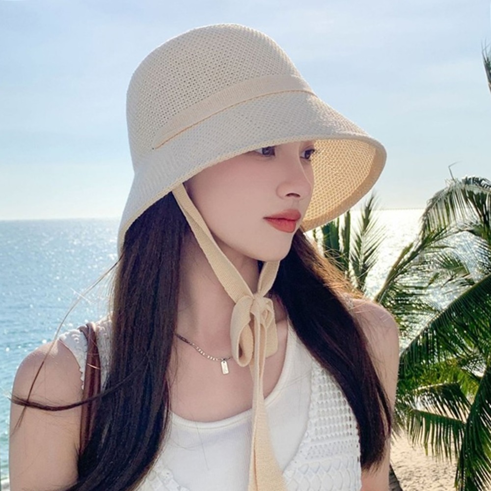 박대표마켓 턱끈 챙넓은 사파리모자 여성 휴양지 해외여행 비치 밀짚 벙거지 - 상세 이미지 3