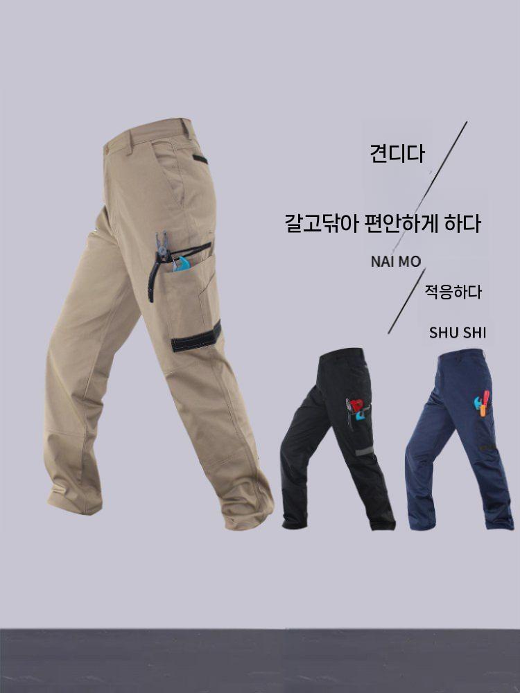 카고반바지 호주 여름작업복 스판 회사 사무실 작업복 비즐리 건빵 카키 반바지 TS-01 30 - 상세 이미지 5