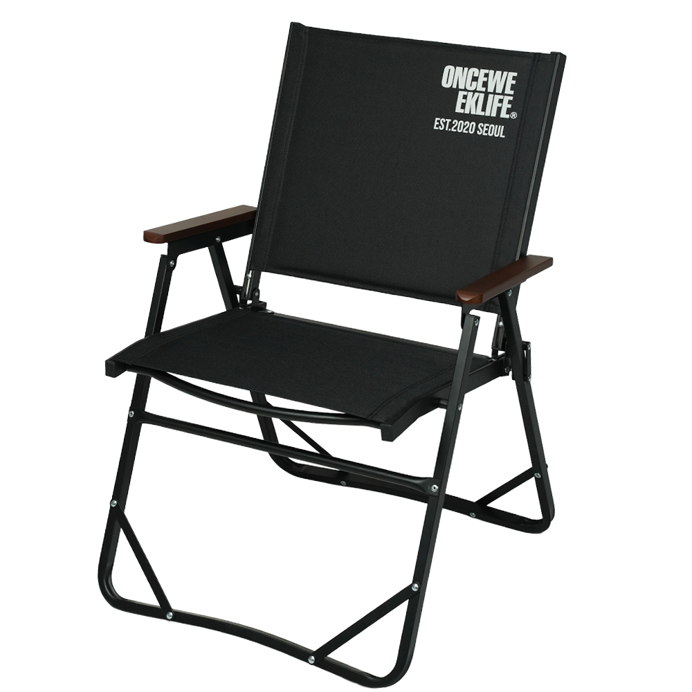원스위크라이프 컴피 폴딩 체어 1+1 L, 블랙, 1개
