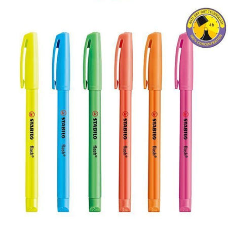 [항소]독일 스타빌로 형광펜 얇은 수성 4시간 안마르는 형광펜 10개세트