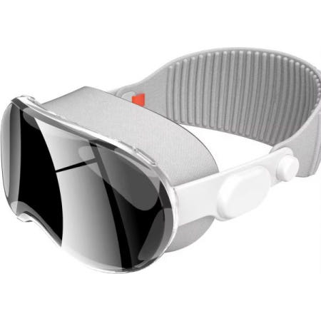 Generic [해외]Apple Vision Pro와 호환되는 보호 케이스, Pro VR 헤드셋 액세서리용 TPU 커버, AR 클리어 케이스 충격 방지 범퍼 MR 액세서리, 투명, 투명