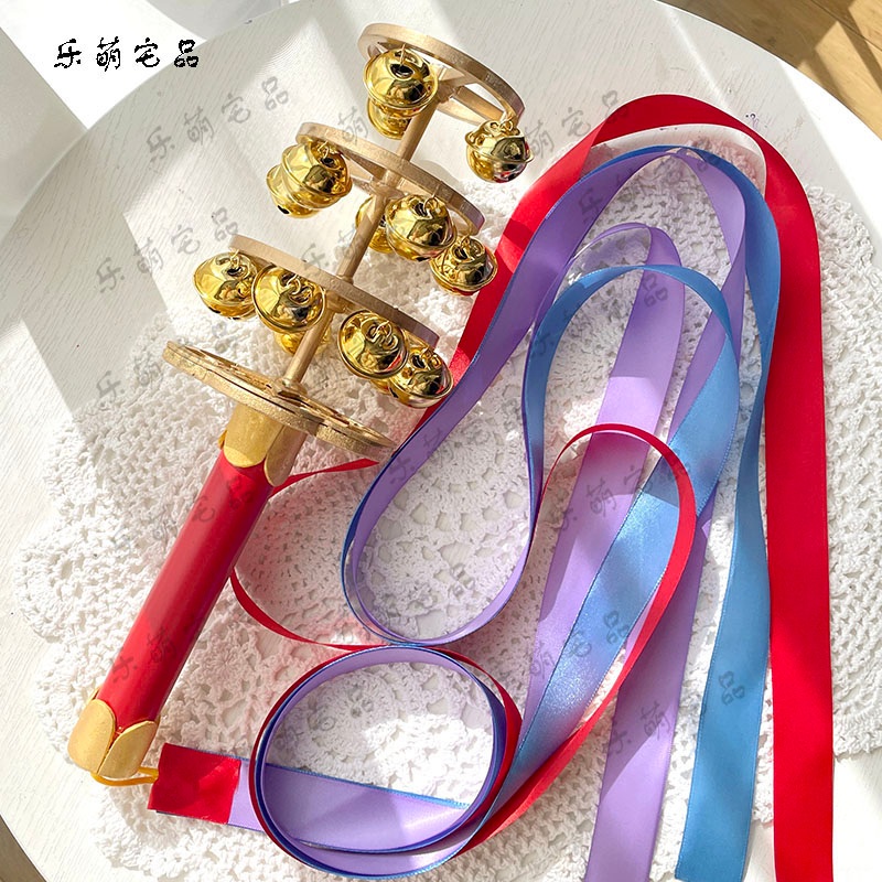점집 딸랑이 무당 방울 신내림 무속인 오색천 신점 점괘 가구라종(얇은) 오색리본 한 사이즈 - 상세 이미지 3