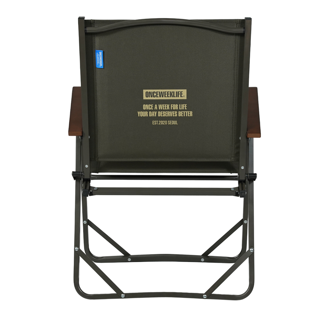 원스위크라이프 컴피 폴딩 체어 1+1 L, 카키, 1개