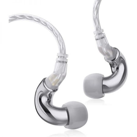 keephifi [해외]Keephifi IEM BLON BL-미니 아연 합금 캐비티, 6mm 경량 다이어프램 이어버드, 2핀 탈착식 하이파이 베이스 헤드폰 포함 (마이크 없음, 실버)