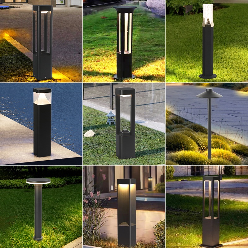 LED 잔디등 태양열 정원 조명 문주등 야외 공원 벤치 알루미늄 1종 60cm - 상품 이미지