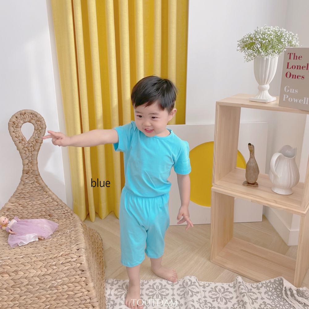 뚜담 아기 순면 여름 내복 유아 반팔 실내복 여름 잠옷 - 상세 이미지 5