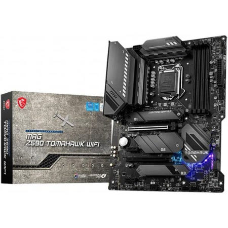 MSI [해외]MSI MAG Z590 토마호크 와이파이 게이밍 마더보드 ATX - 인텔 코어 11세대 프로세서, LGA 1200 미스틱 라이트, 60A VRM, DDR4 부스트(533MH