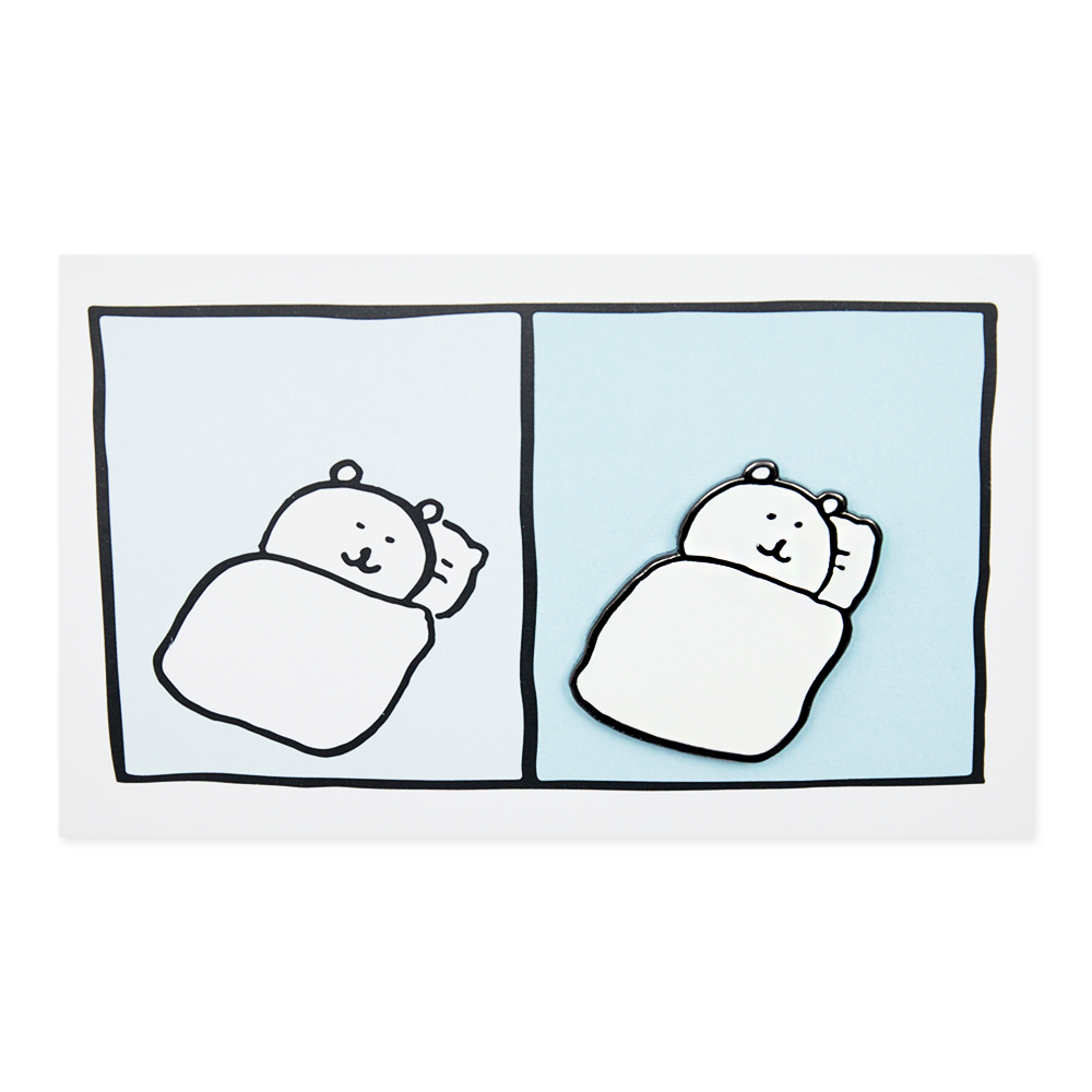 담곰이 메탈 뱃지 1P 브로치 냠냠 농담곰 배지 캐릭터 굿즈 - 상세 이미지 2