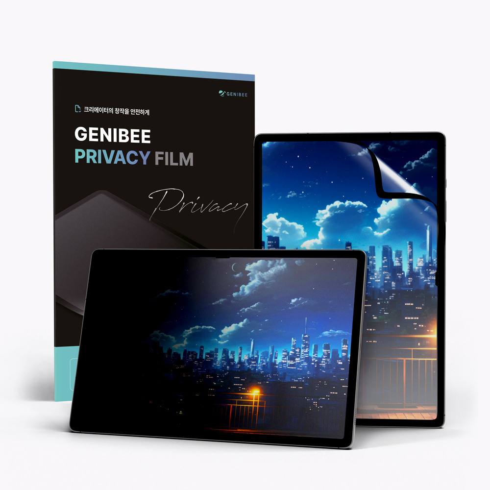 지니비 탈부착 사생활보호필름, 나노흡착 프라이버시필름 갤럭시 탭 S11, 1매입