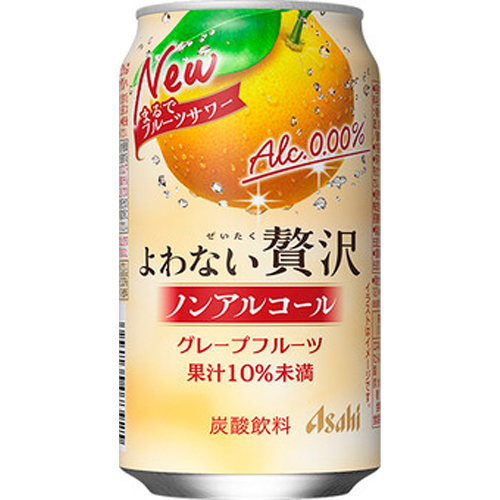자몽 무알콜 아사히 요와나이 제이타쿠 그레이프후르츠 논알콜 캔 350ml - 메인 이미지