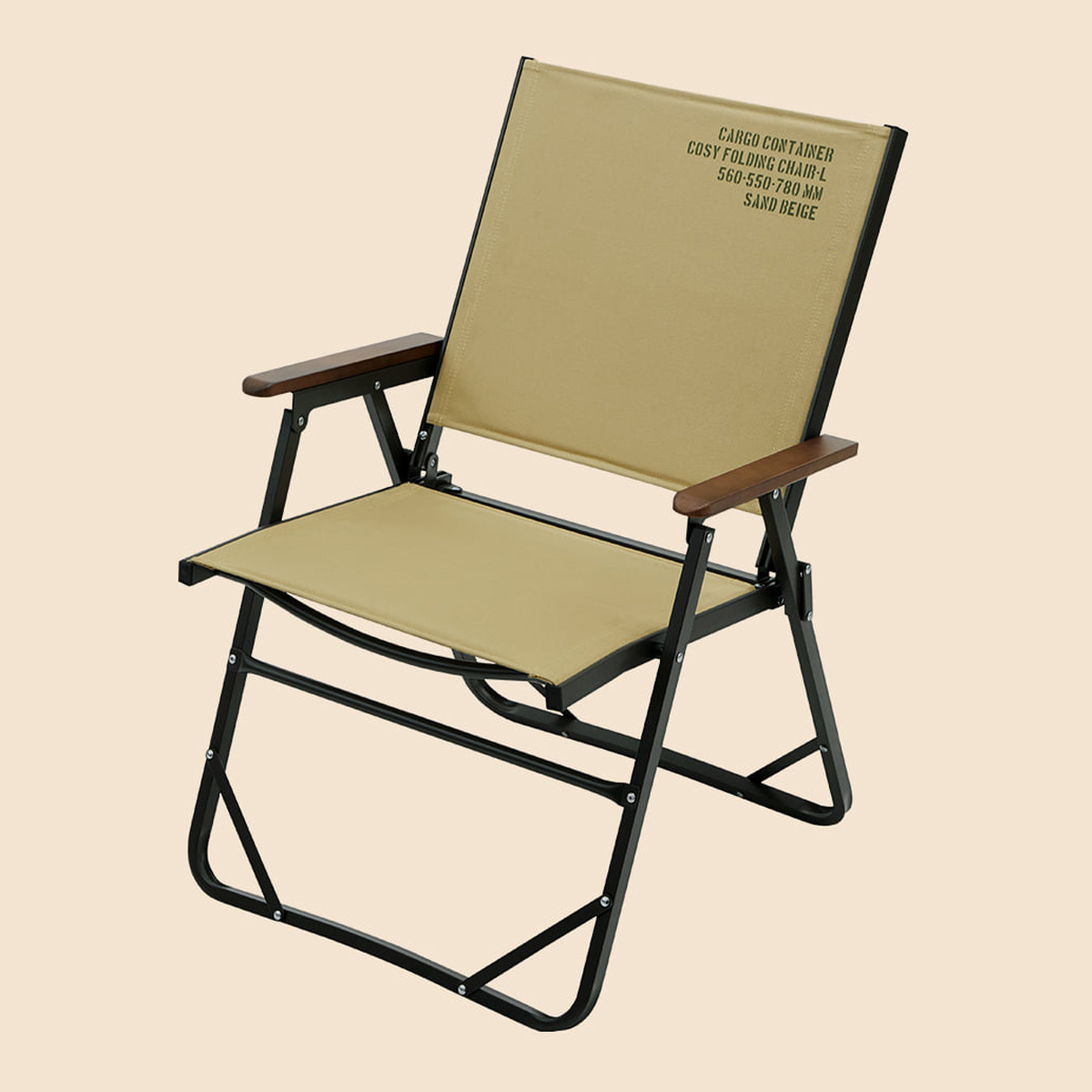 카고컨테이너 캠핑 의자 코지 폴딩 체어 L, 베이지, 1개
