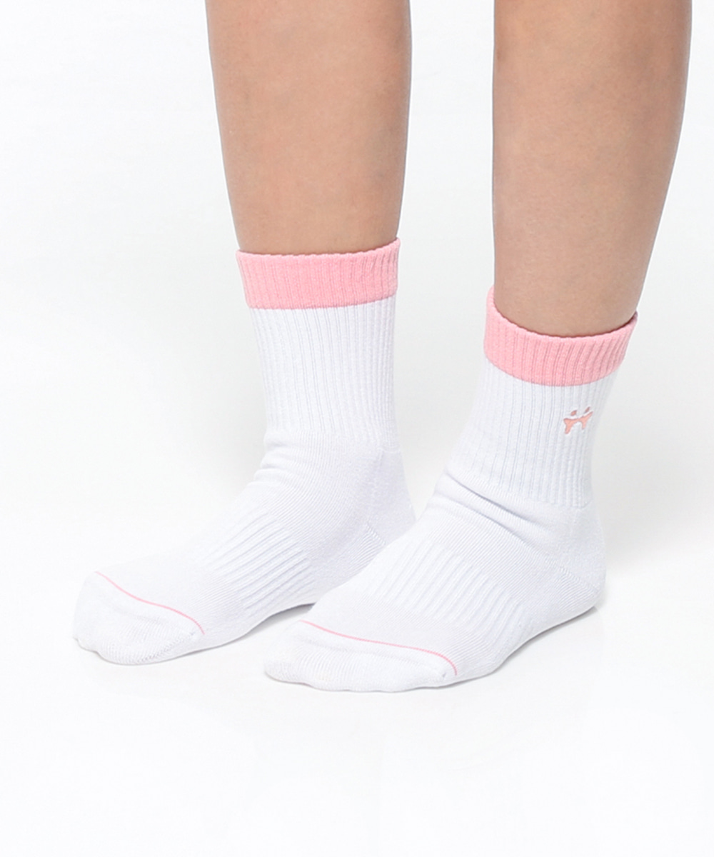 떰토 Baby Pink with Grip 스포츠 쿠션 크루삭스 무봉제 심리스 양말 - 상세 이미지 5