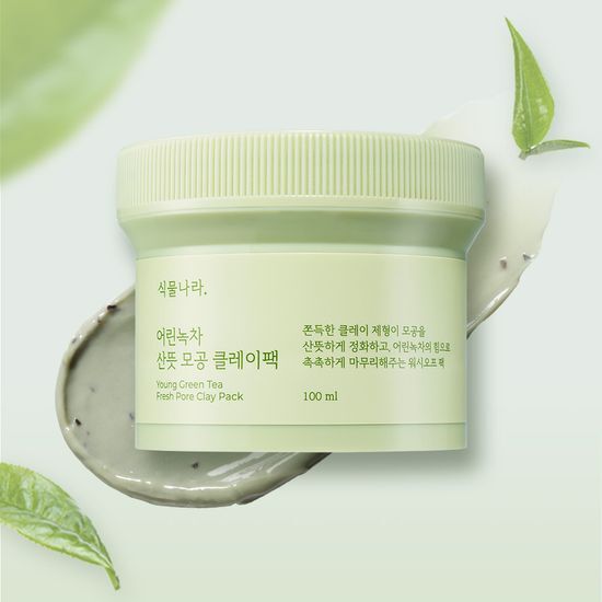 식물나라 어린녹차 산뜻 모공 클레이팩 100ml
