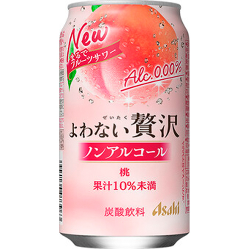 복숭아 무알콜 아사히 요와나이 제이타쿠 모모 논알콜 캔 350ml - 메인 이미지