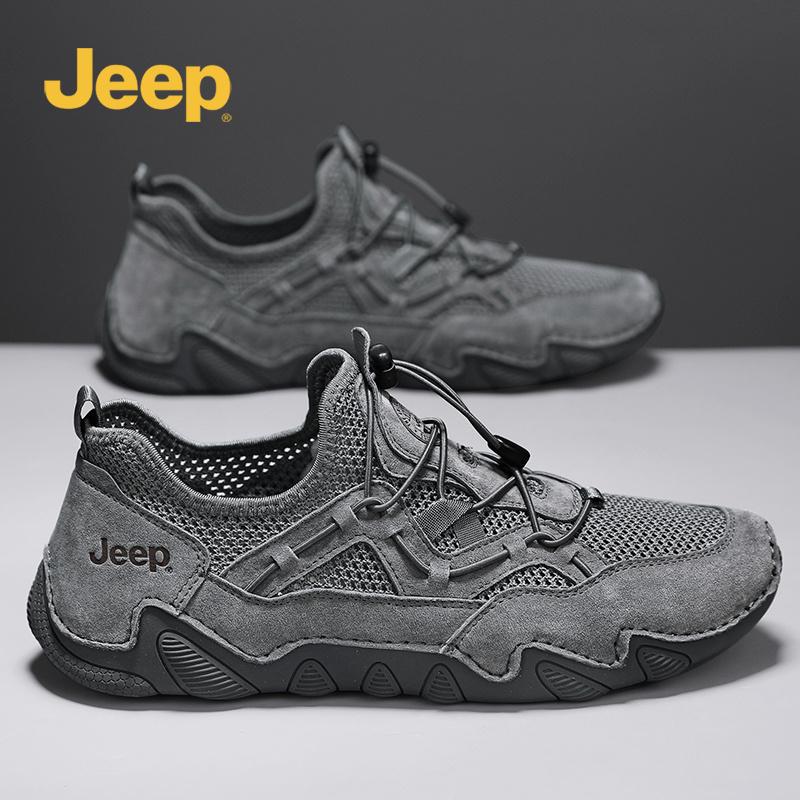 jeep 여름 메쉬 운동화 스니커즈 펀칭 통풍 시원한 가벼운 발편한 워킹화 트레킹화 조깅화 - 상품 이미지